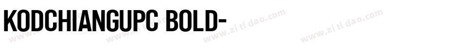 KodchiangUPC Bold字体转换